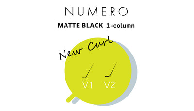 NUMERO Flat Lash Matte Black now has a new curl "V1Curl　V2Curl" in its range!