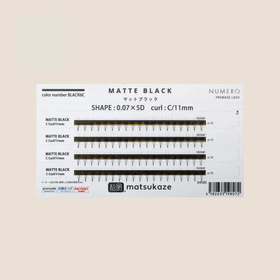 NUMERO Color Premade Fans Volume Lash 5D MATTE BLACK
