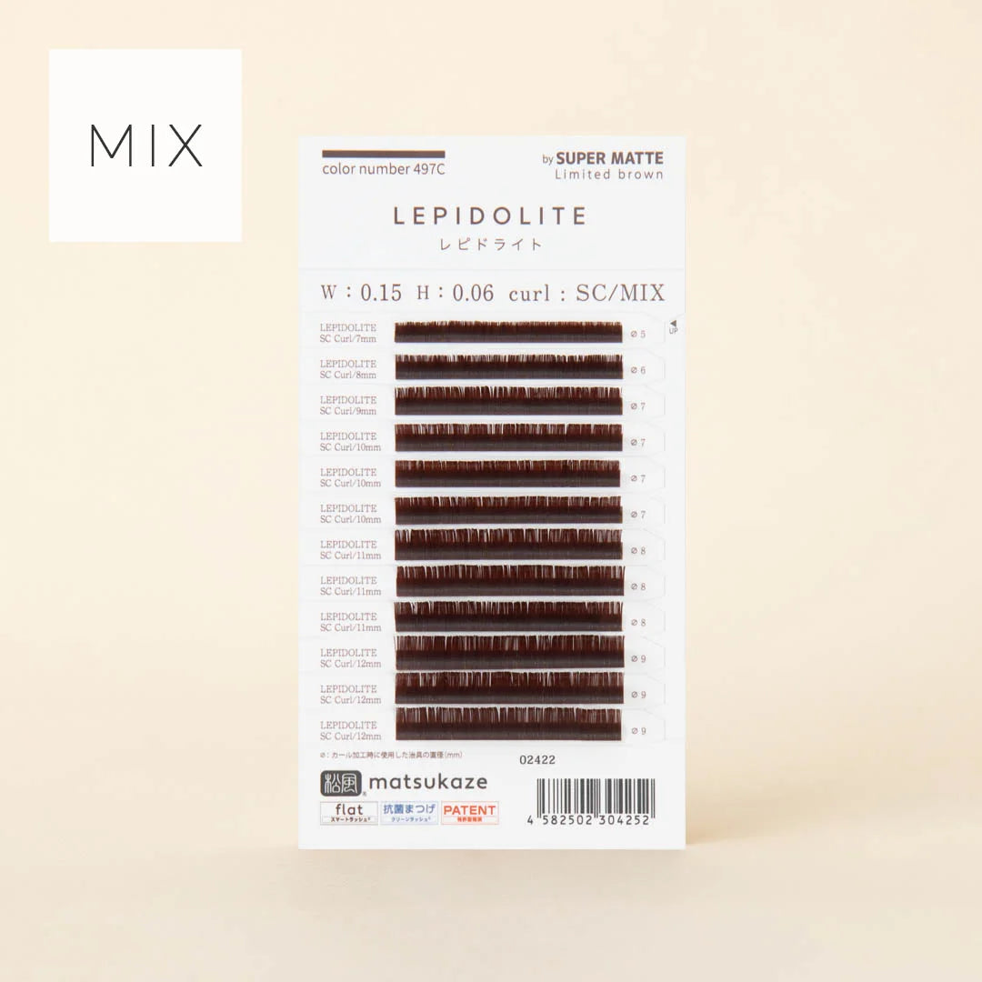 NUMERO Color Flat Lash LEPIDOLITE MIX 7mm-12mm