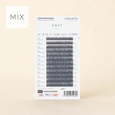 NUMERO Color Flat Lash GRAY MIX 7mm-12mm