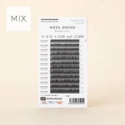 NUMERO Color Flat Lash MOSS GREIGE MIX 7mm-12mm