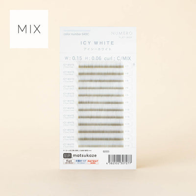 NUMERO Color Flat Lash ICY WHITE MIX 7mm-12mm