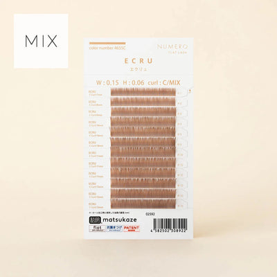 NUMERO Color Flat Lash ECRU MIX 7mm-12mm