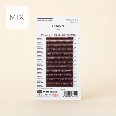 NUMERO Color Flat Lash SHIKON MIX 7mm-12mm