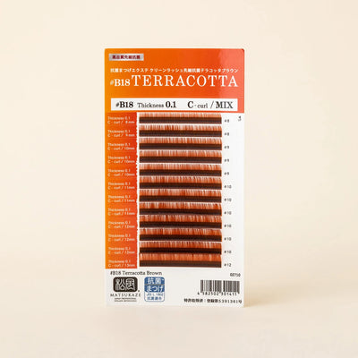 Antibacterial Lash B18_TERRACOTTA MIX 8mm-13mm