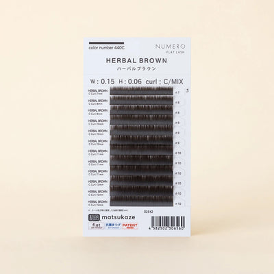 NUMERO Color Flat Lash HERBAL BROWN 0.15mm