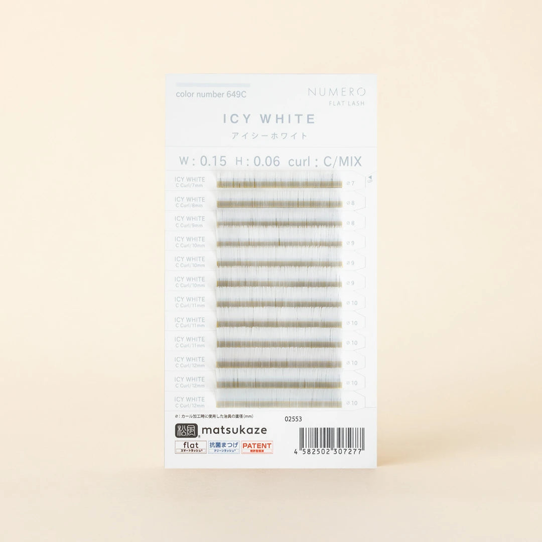 NUMERO Color Flat Lash ICY WHITE 0.15mm