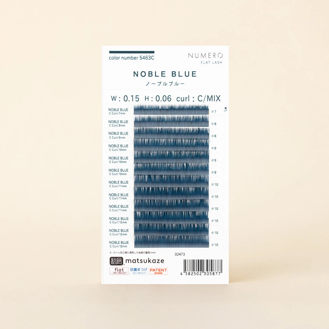 NUMERO Color Flat Lash NOBLE BLUE MIX 7mm-12mm