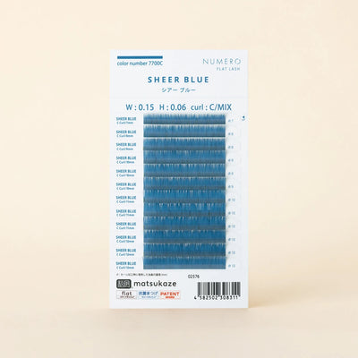 NUMERO Color Flat Lash SHEER BLUE 0.15mm