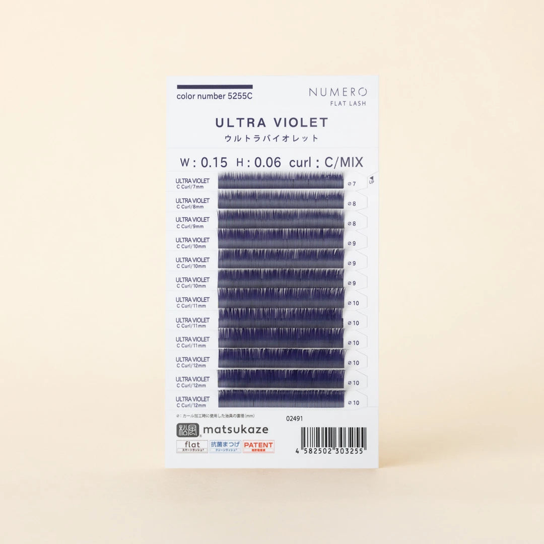 NUMERO Color Flat Lash ULTRA VIOLET MIX 7mm-12mm